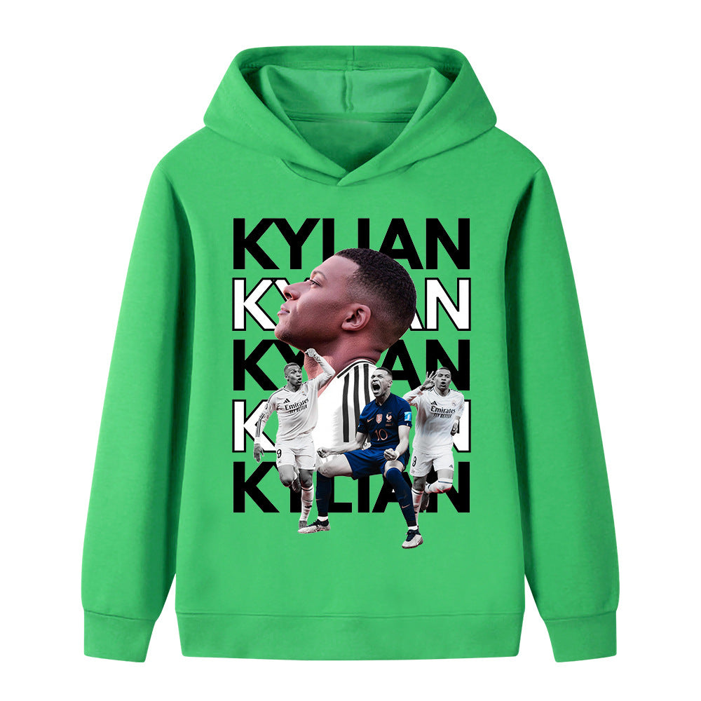 Barns Kylian Mbappe Fotballdesign Hettegenser – Flere Varianter