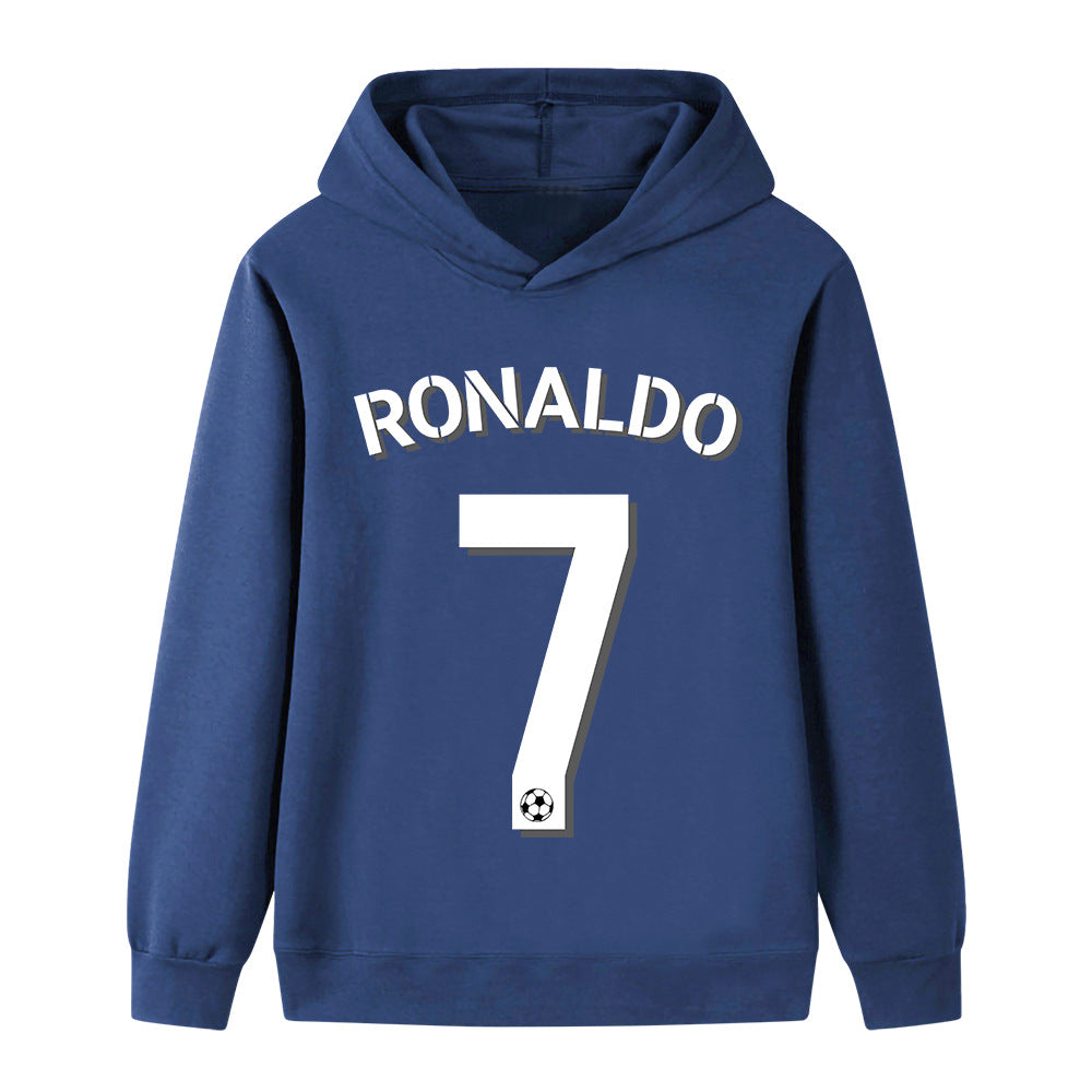Felpa con cappuccio da calcio per bambini Ronaldo n. 7 – Varianti multiple