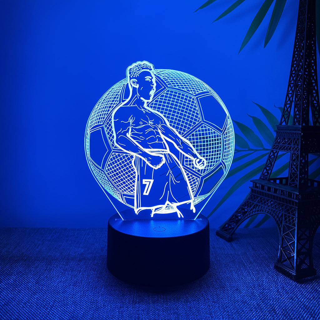 Ronaldo 3D Illusion Lamp – Multiple Variants