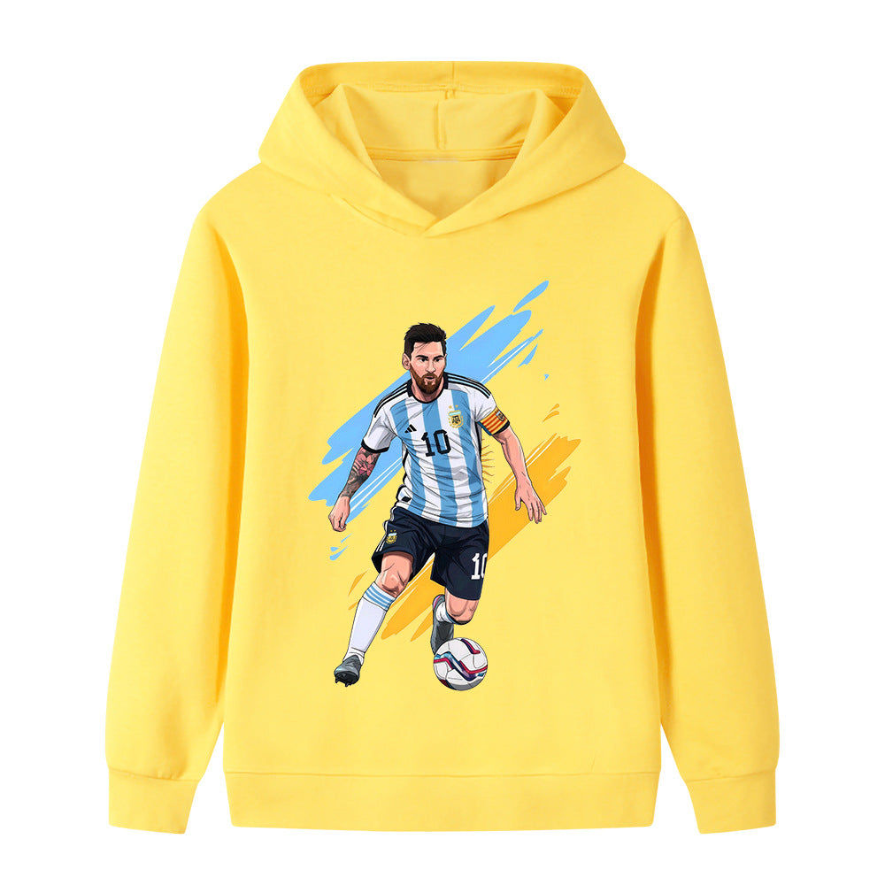 Felpa con cappuccio design calcio bambini Lionel Messi Argentina - Varianti multiple