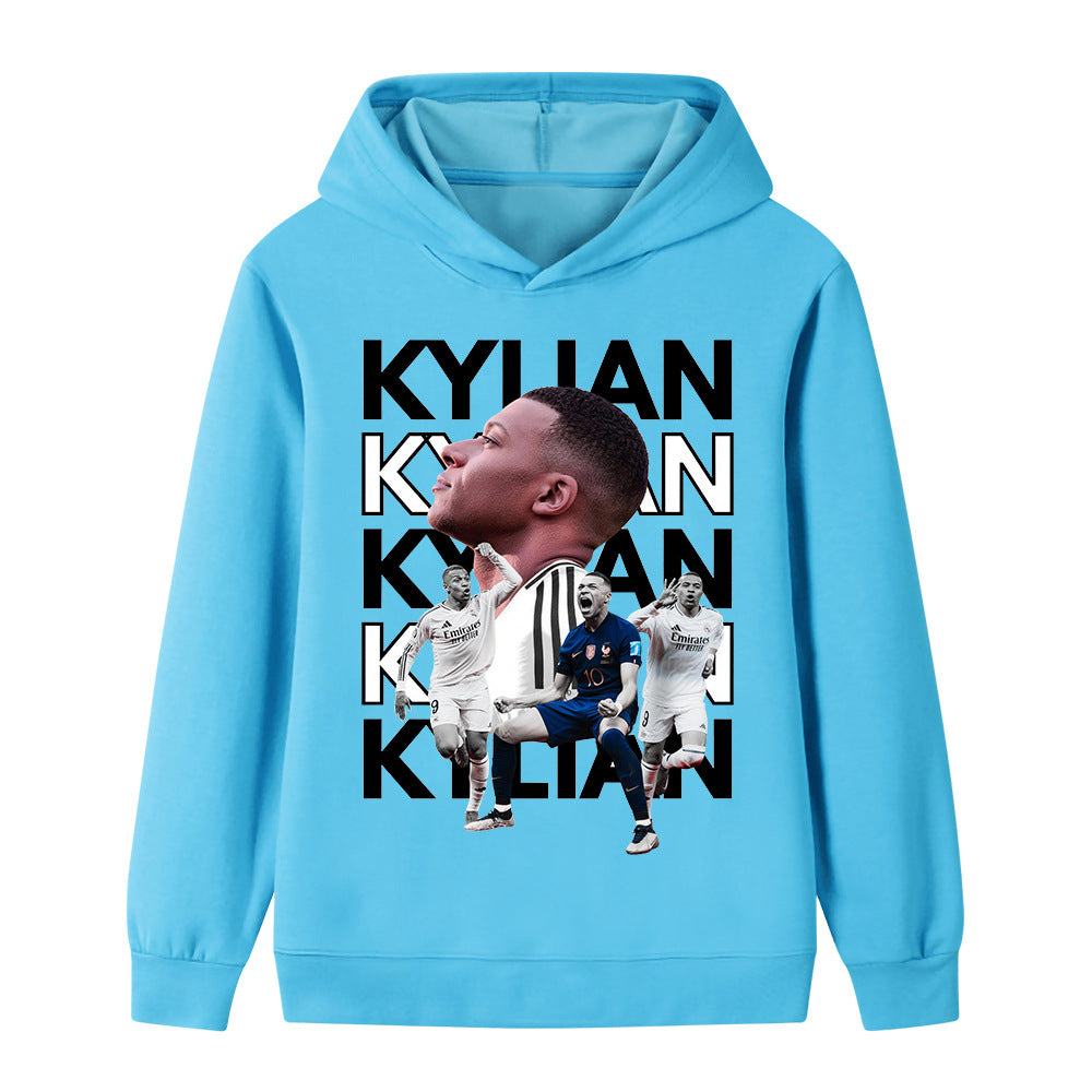 Barns Kylian Mbappe Fotballdesign Hettegenser – Flere Varianter