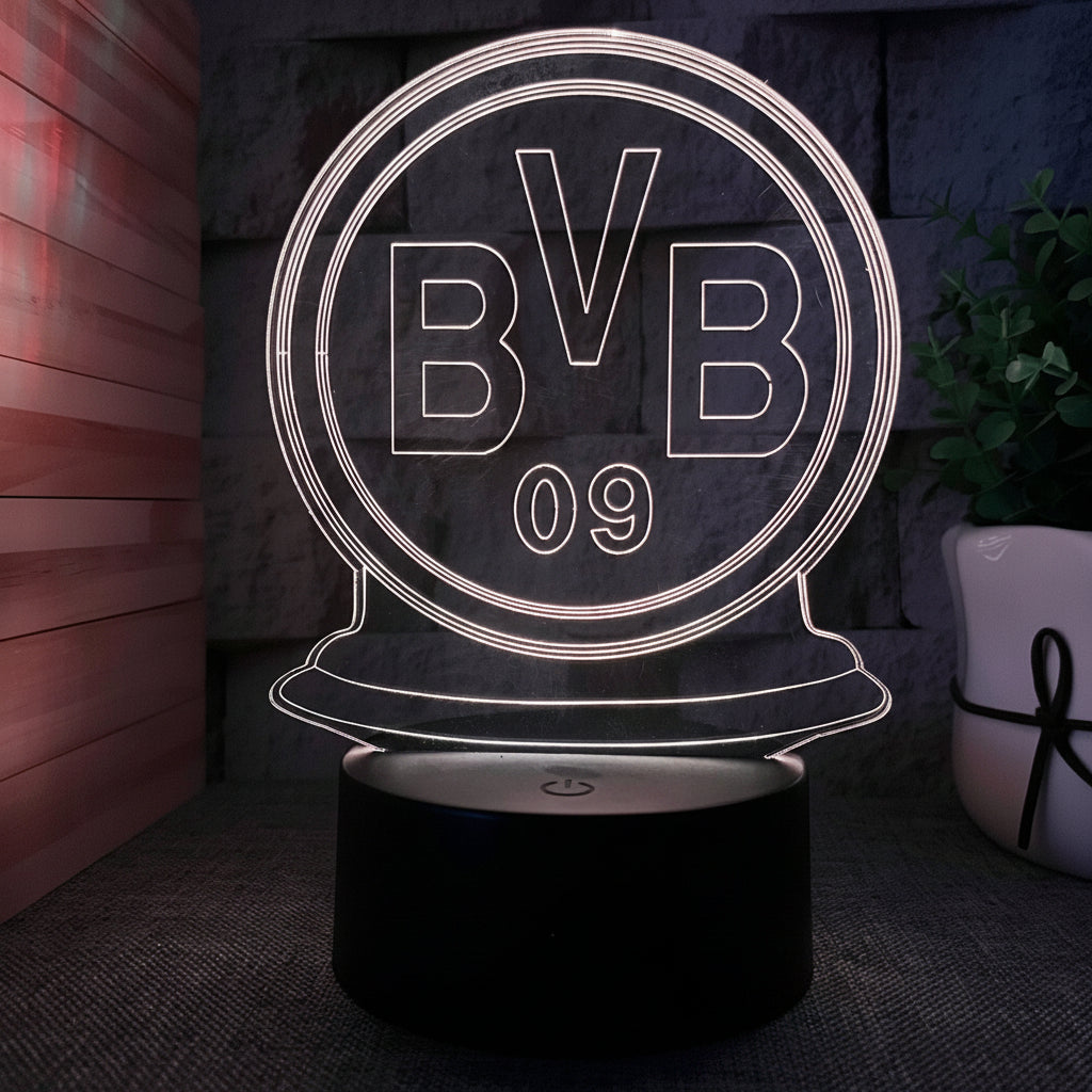 Football Club Logo 3D Illusion LED Lamp – Multiple Variants