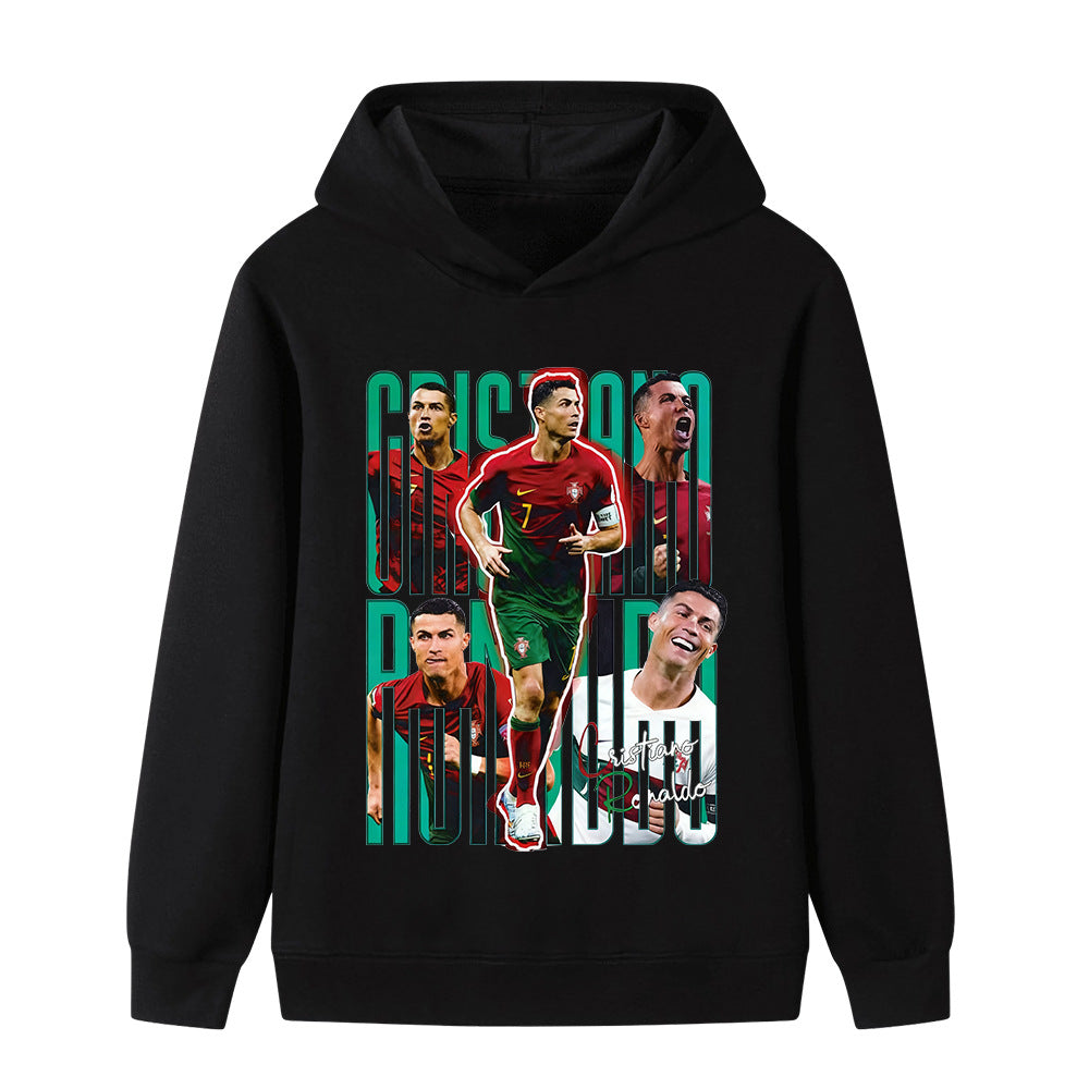 Felpa con cappuccio design calcio bambini Ronaldo Portogallo - Varianti multiple