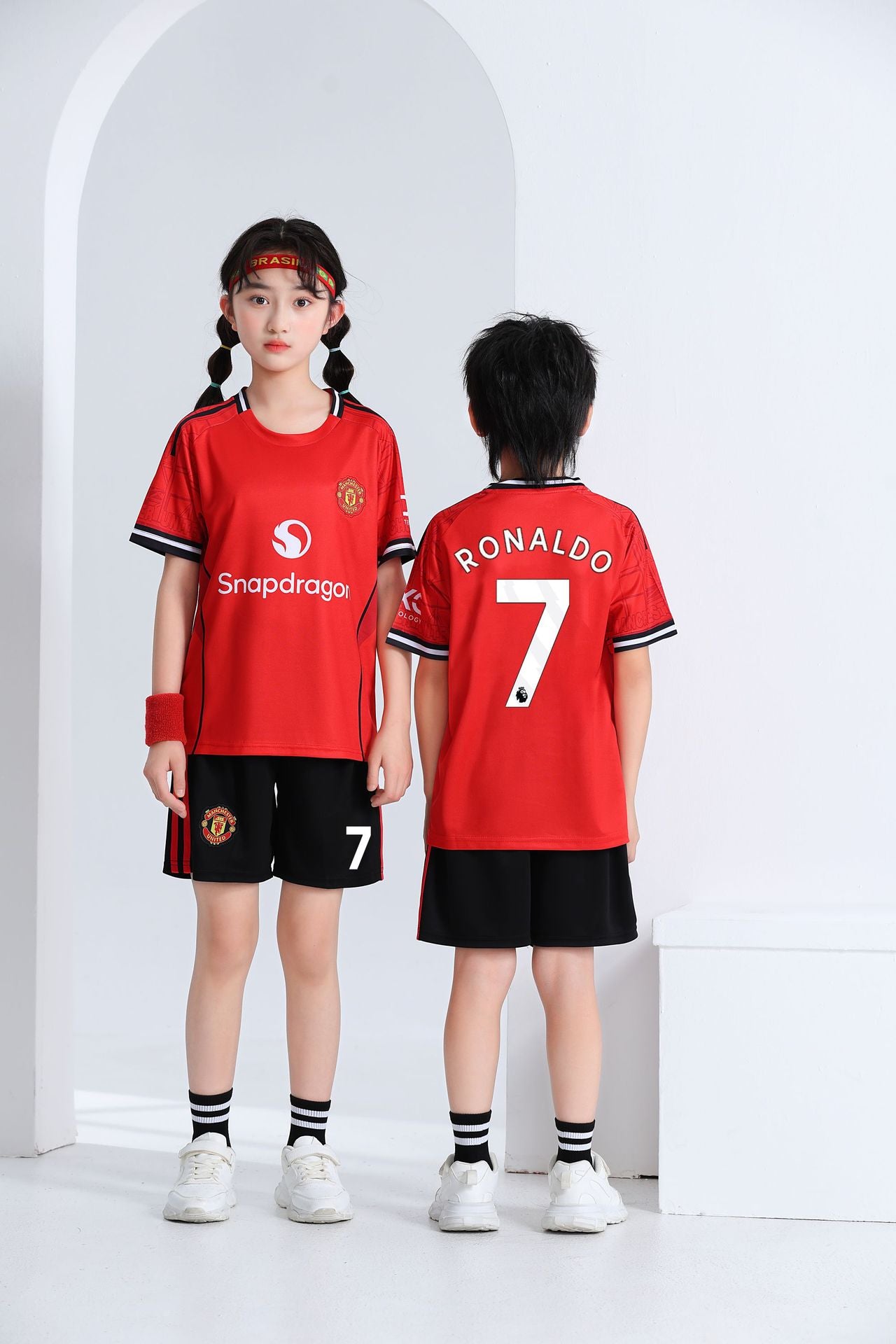 Set maglia e pantaloncini da calcio per bambini Manchester United - Cristiano Ronaldo