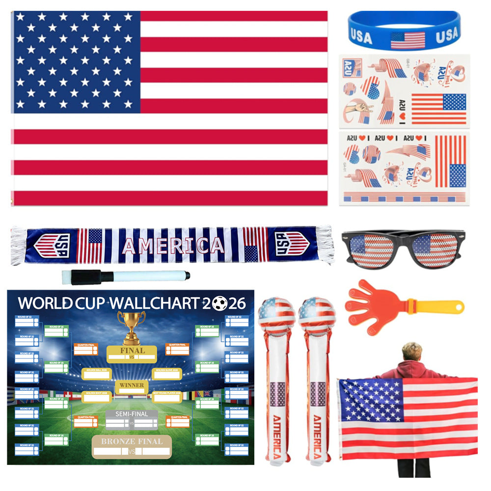 USA Football Fan Kit 2026 – 11 Piece Party Set