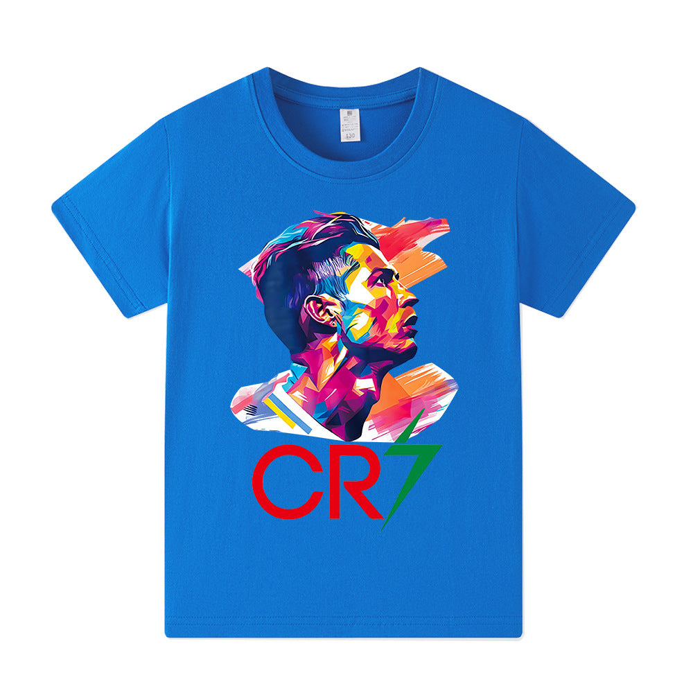 Kids’ Cristiano Ronaldo Football T-Shirt – Multiple Variants