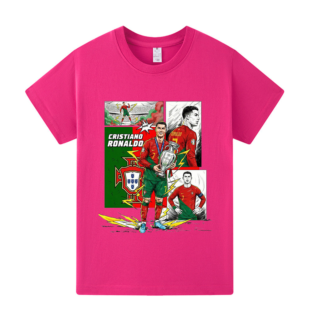 Cristiano Ronaldo Portugal Style Kids’ Football T-Shirt - Multiple Variants