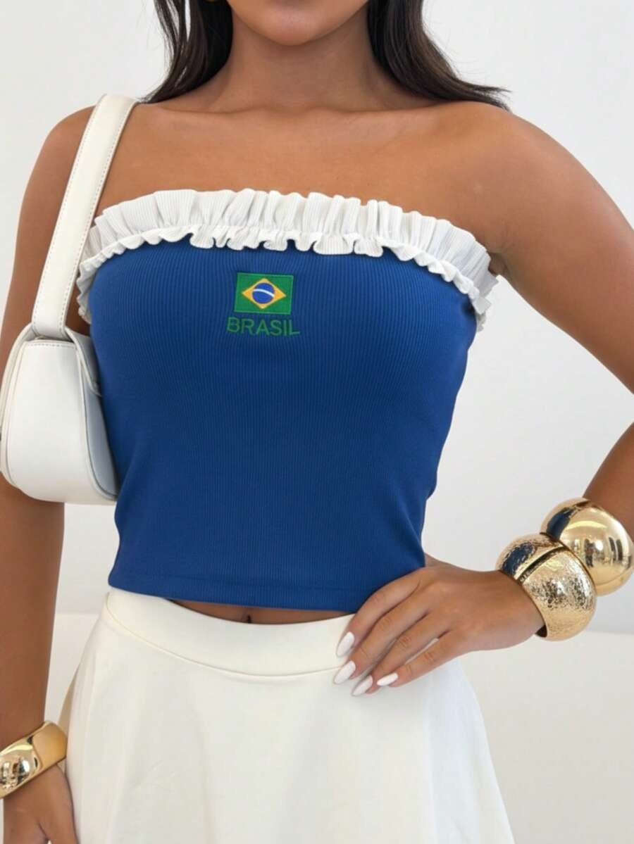 Brazil Summer Strapless Crop Top – Multiple Colors