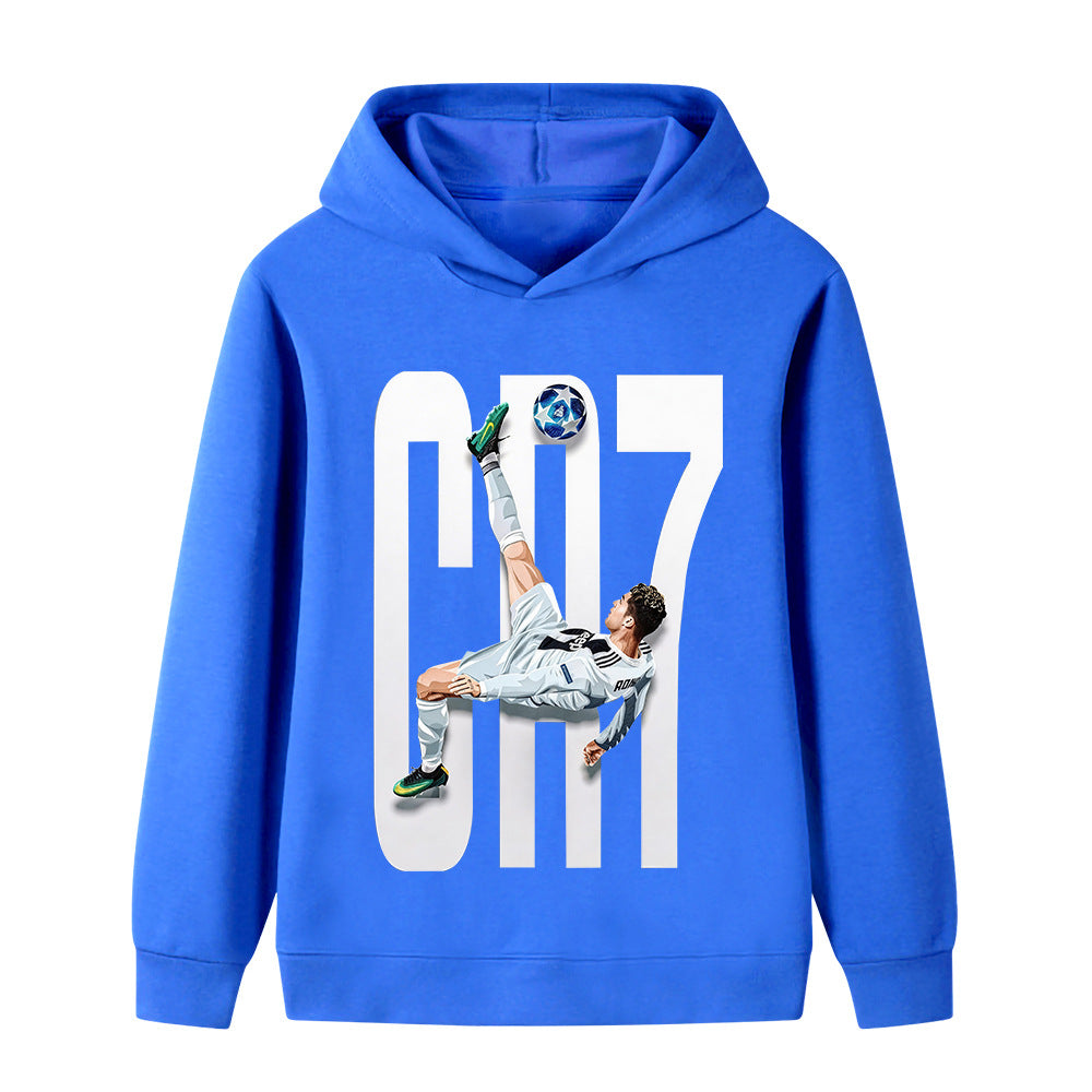 Felpa con cappuccio stile calcio Ronaldo per bambini – Varianti multiple