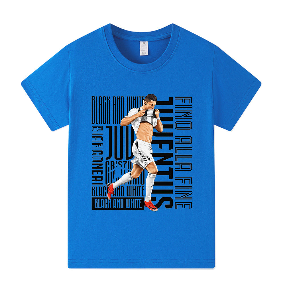 Ronaldo Juventus Style Kids’ Football T-Shirt - Multiple Variants