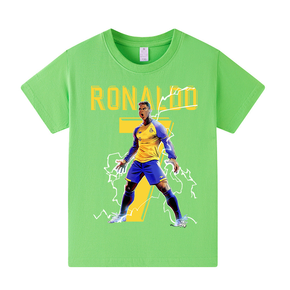 Ronaldo Al Nassr Style Kids’ Football T-Shirt - Multiple Variants