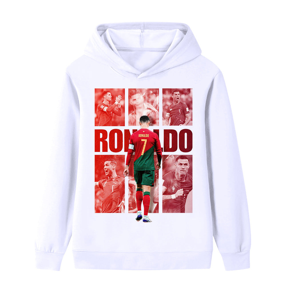 Ronaldo Portugal-stil barnefotballgenser med hette - Flere varianter