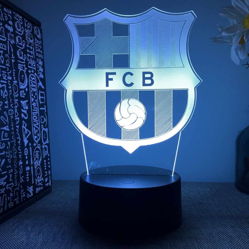 Football Club Badge 3D Illusion LED Lamp – Multiple Variants