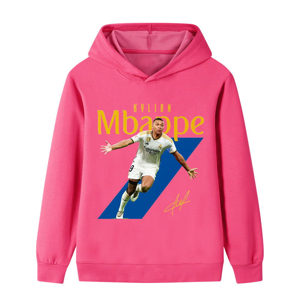 Felpa con cappuccio per bambini con design Mbappé calcio – Varianti multiple