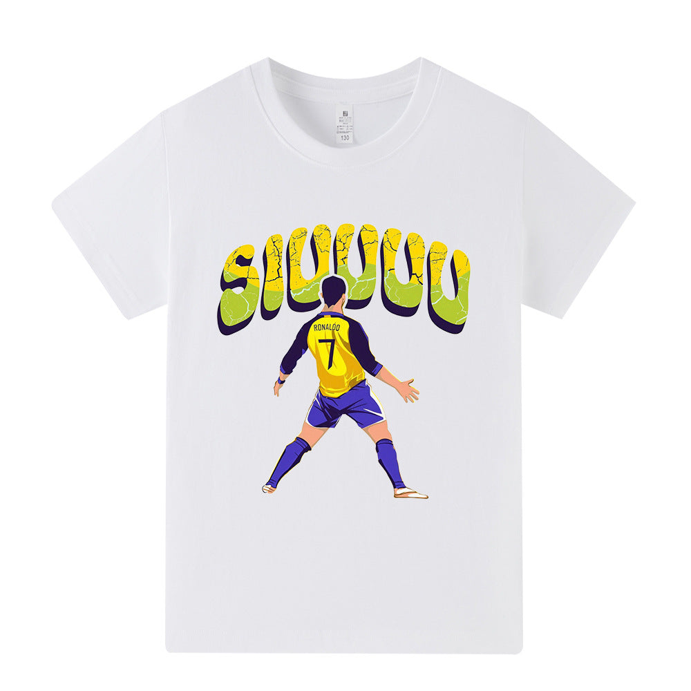 Maglietta da calcio per bambini Cristiano Ronaldo Siuuu – Varianti multiple