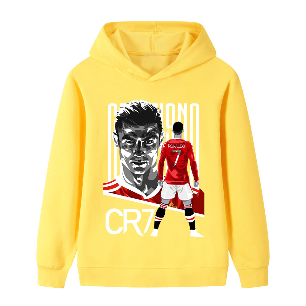 Felpa con cappuccio da calcio per bambini stile Cristiano Ronaldo Manchester United - Varianti multiple