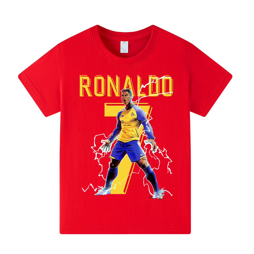 Ronaldo Al Nassr Style Kids’ Football T-Shirt - Multiple Variants