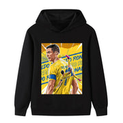 Felpa con cappuccio da calcio per bambini stile Cristiano Ronaldo Al Nassr - Varianti multiple