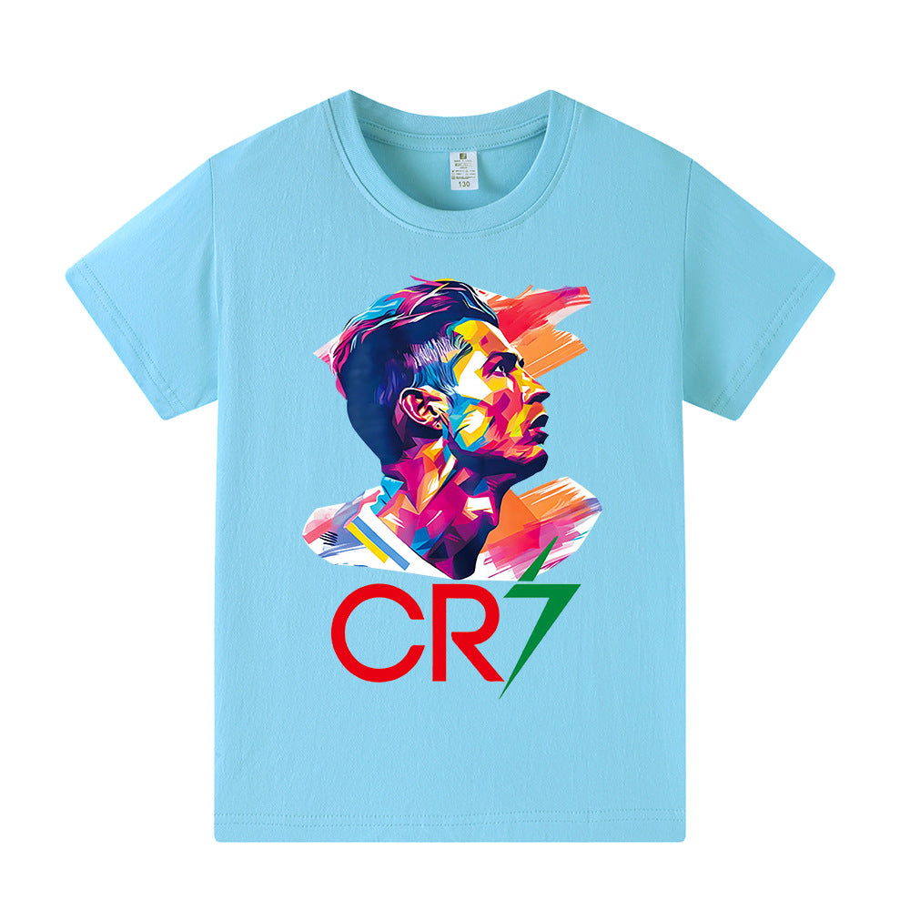Kids’ Cristiano Ronaldo Football T-Shirt – Multiple Variants