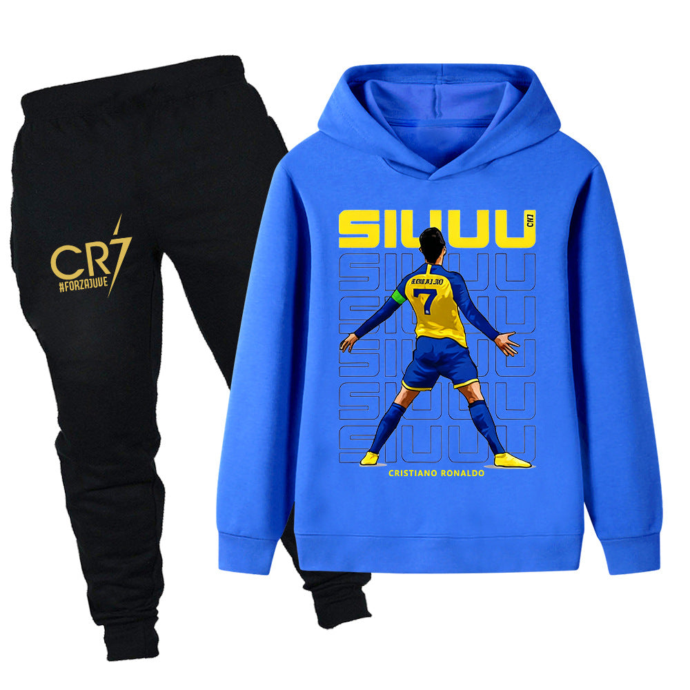 Siuuu Cristiano Ronaldo Kids’ Tracksuit Set – Multiple Colors