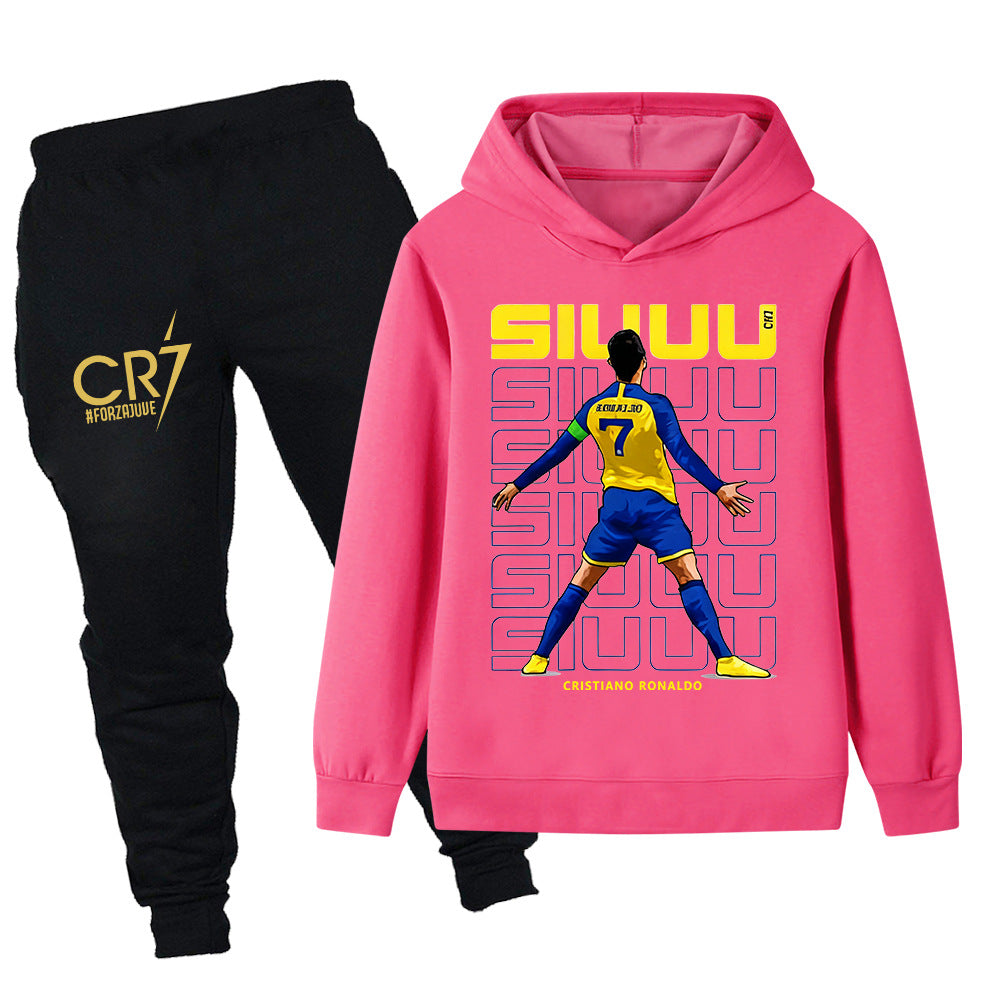 Siuuu Cristiano Ronaldo Kids’ Tracksuit Set – Multiple Colors
