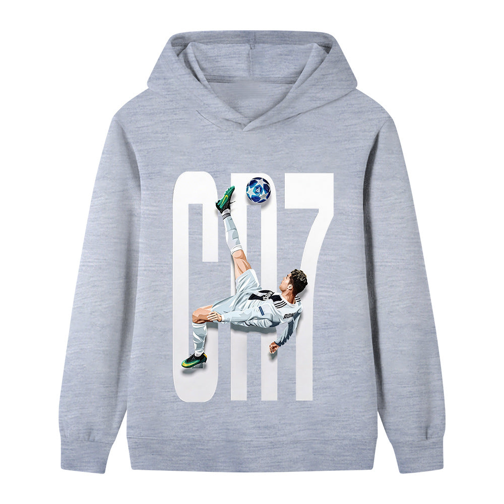 Felpa con cappuccio stile calcio Ronaldo per bambini – Varianti multiple