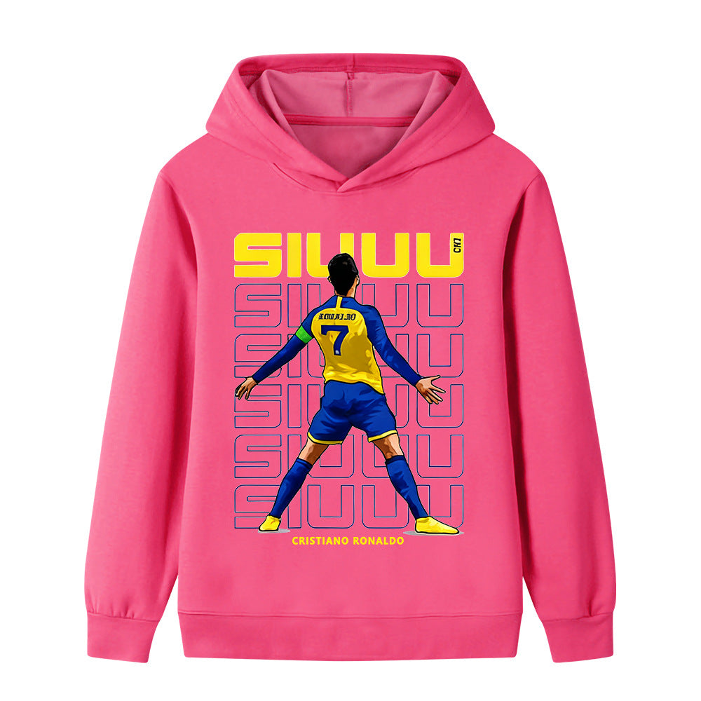 Kids’ Ronaldo Siuuu Football Design Hoodie – Multiple Variants
