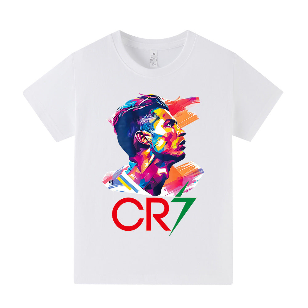 Kids’ Cristiano Ronaldo Football T-Shirt – Multiple Variants