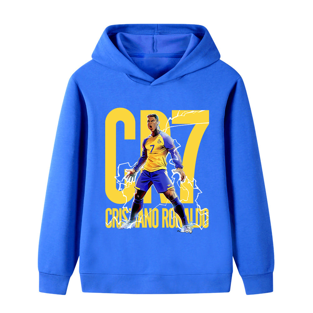Felpa con cappuccio da calcio per bambini stile Ronaldo Al Nassr - Varianti multiple