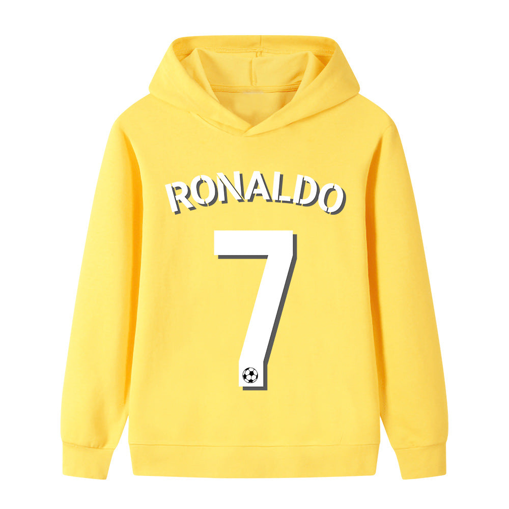Felpa con cappuccio da calcio per bambini Ronaldo n. 7 – Varianti multiple