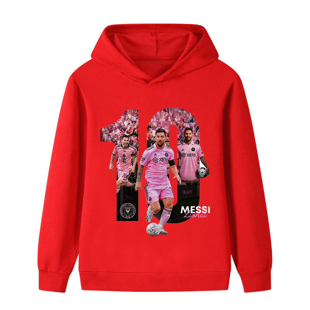 Felpa con cappuccio da calcio per bambini stile Miami di Lionel Messi - Varianti multiple