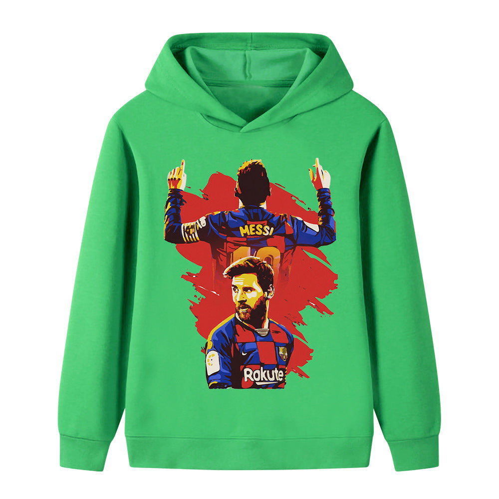 Felpa con cappuccio da calcio per bambini stile Lionel Messi Barcellona - Varianti multiple