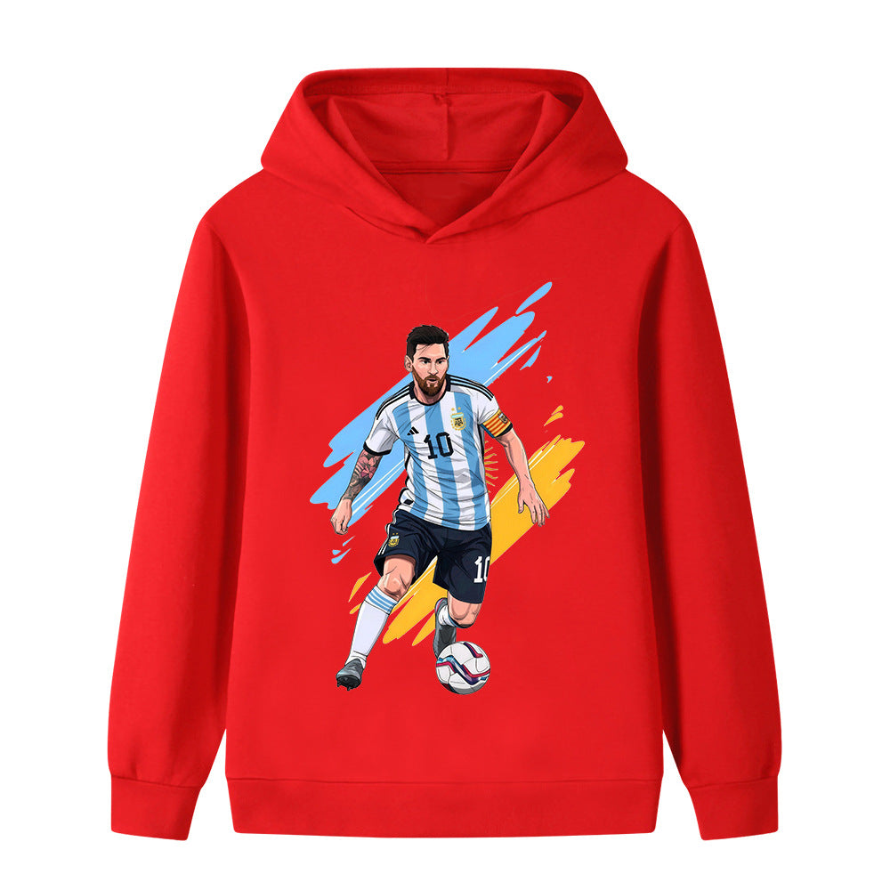 Felpa con cappuccio design calcio bambini Lionel Messi Argentina - Varianti multiple