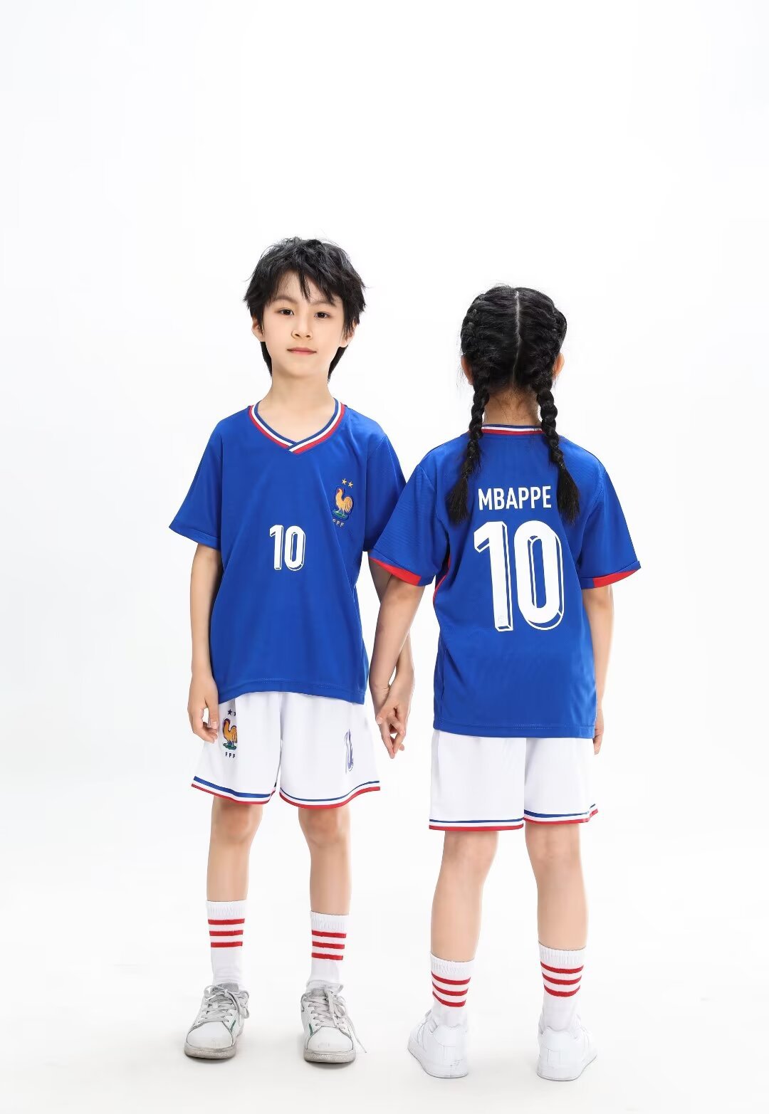Kids’ Football Jersey & Shorts Set France - Mbappé