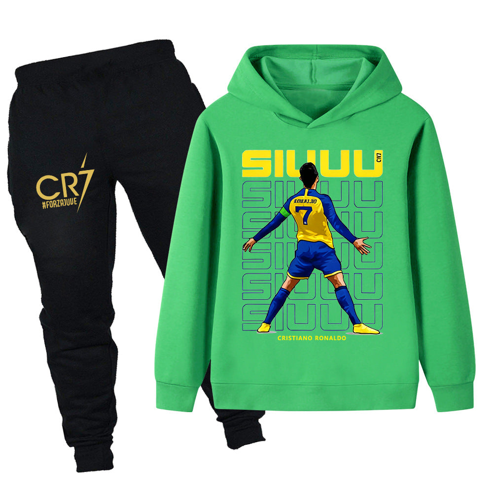 Siuuu Cristiano Ronaldo Kids’ Tracksuit Set – Multiple Colors