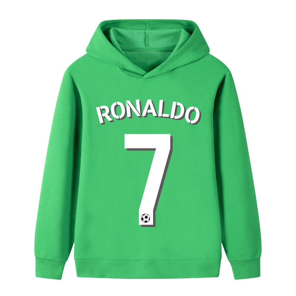 Felpa con cappuccio da calcio per bambini Ronaldo n. 7 – Varianti multiple