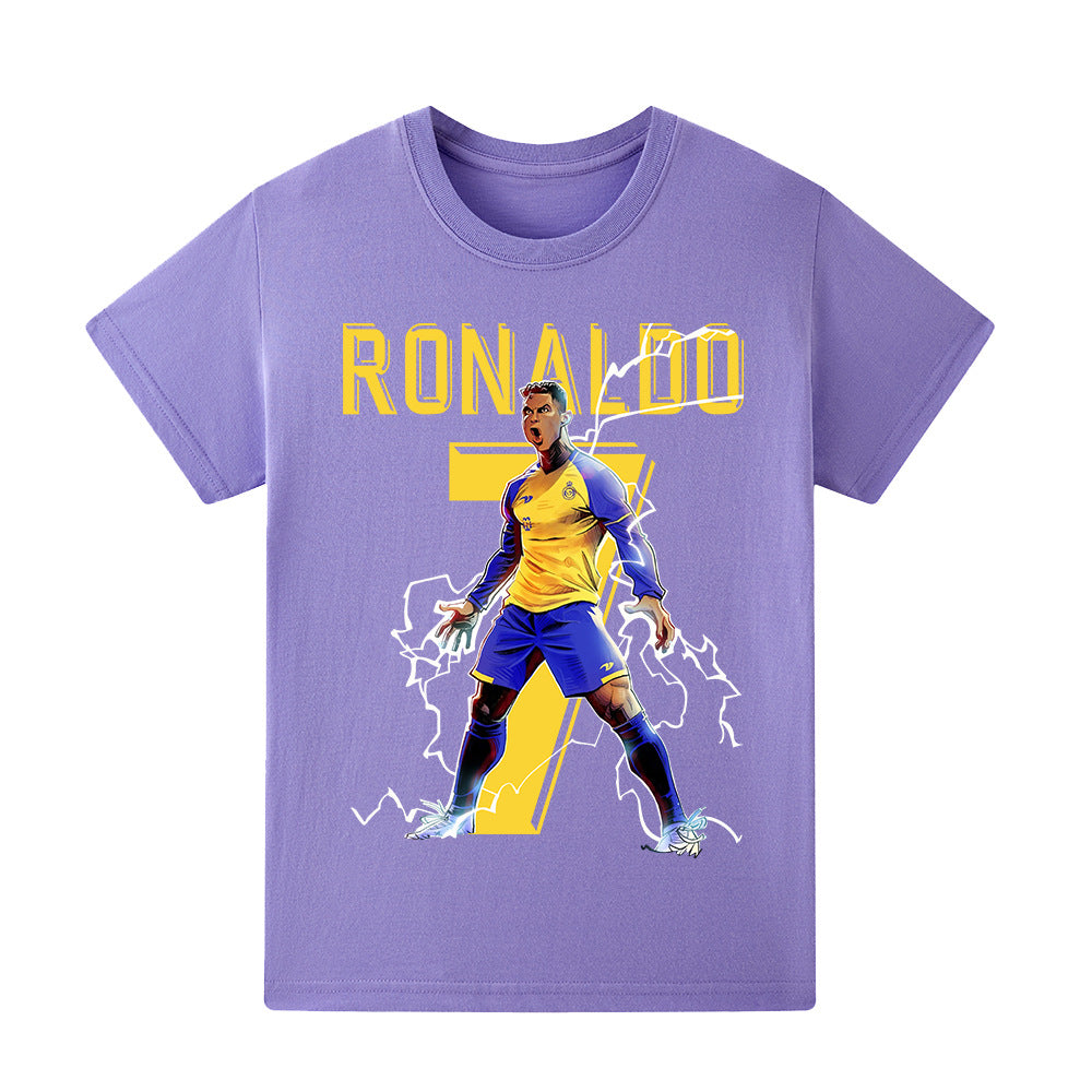 Ronaldo Al Nassr Style Kids’ Football T-Shirt - Multiple Variants