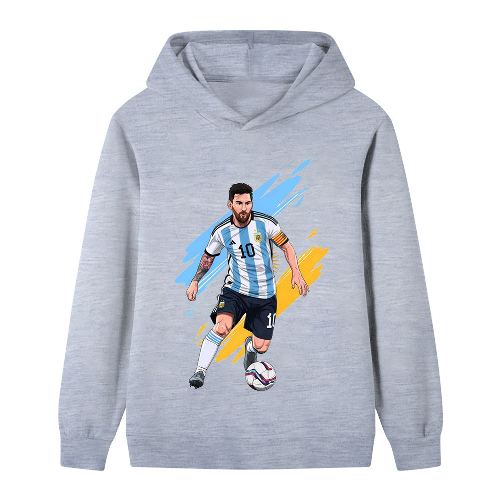 Felpa con cappuccio design calcio bambini Lionel Messi Argentina - Varianti multiple