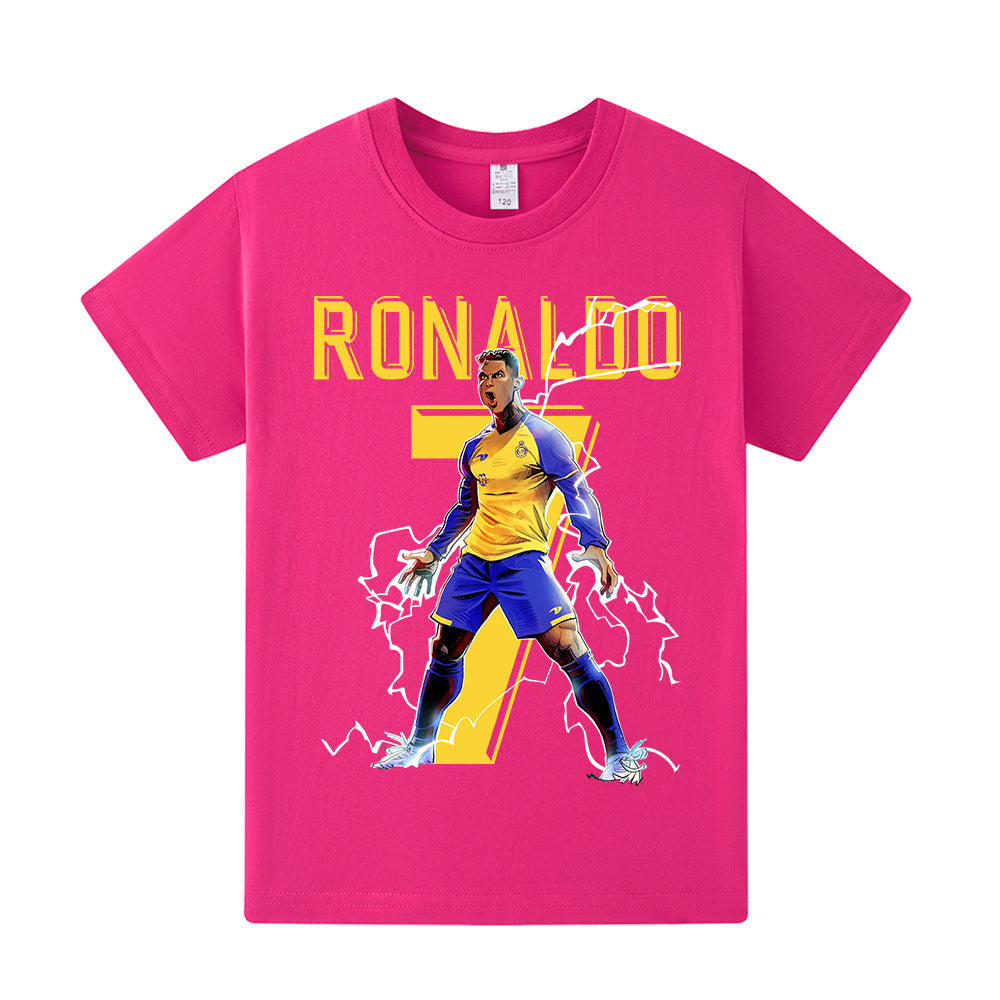 Ronaldo Al Nassr Style Kids’ Football T-Shirt - Multiple Variants