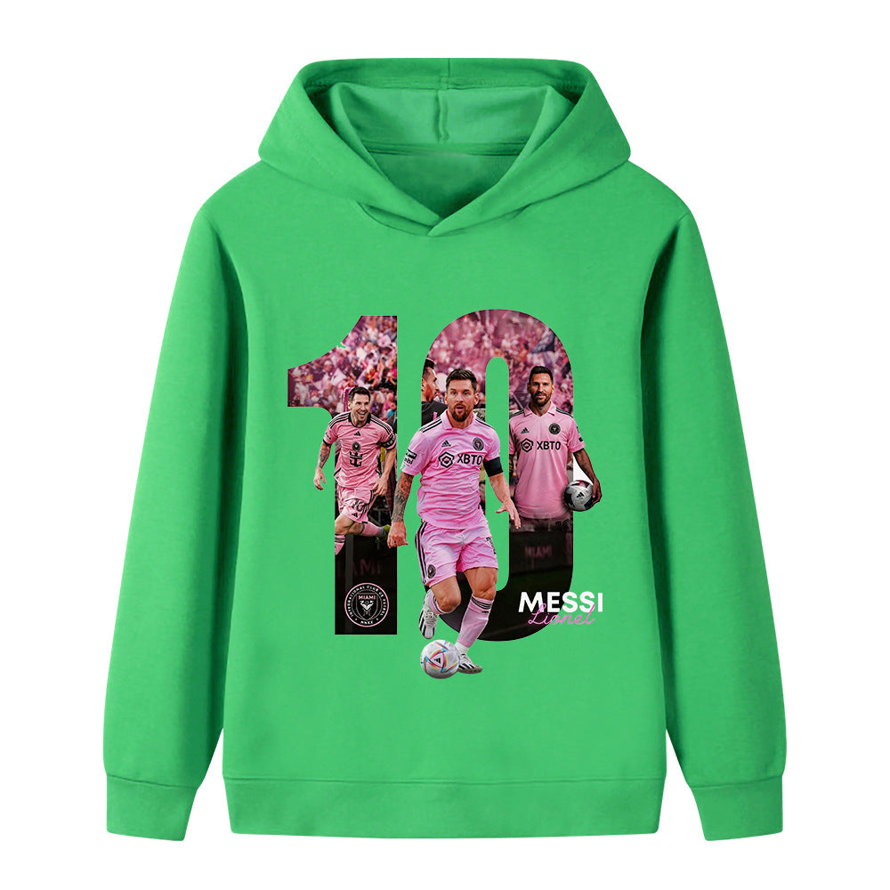 Felpa con cappuccio da calcio per bambini stile Miami di Lionel Messi - Varianti multiple
