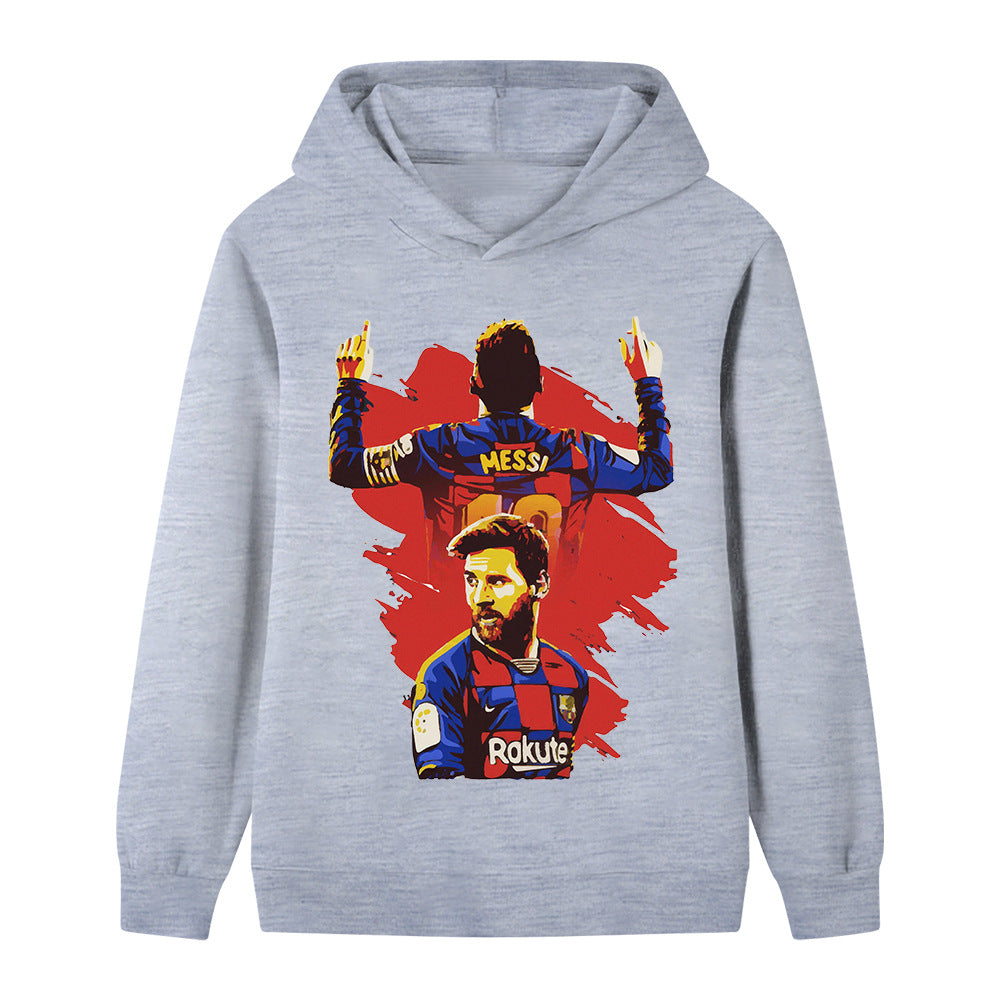 Felpa con cappuccio da calcio per bambini stile Lionel Messi Barcellona - Varianti multiple