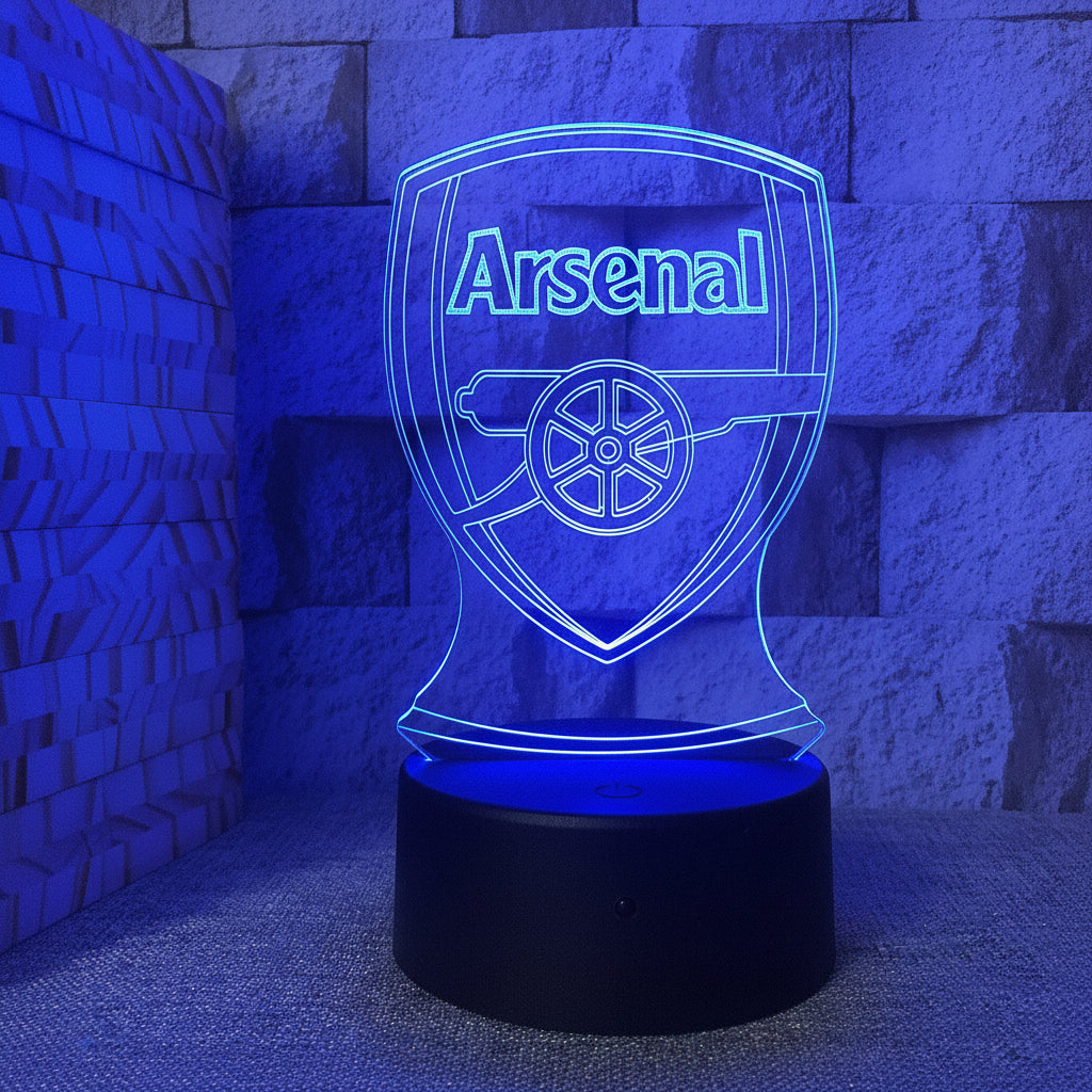 Football Club Logo 3D Illusion LED Lamp – Multiple Variants