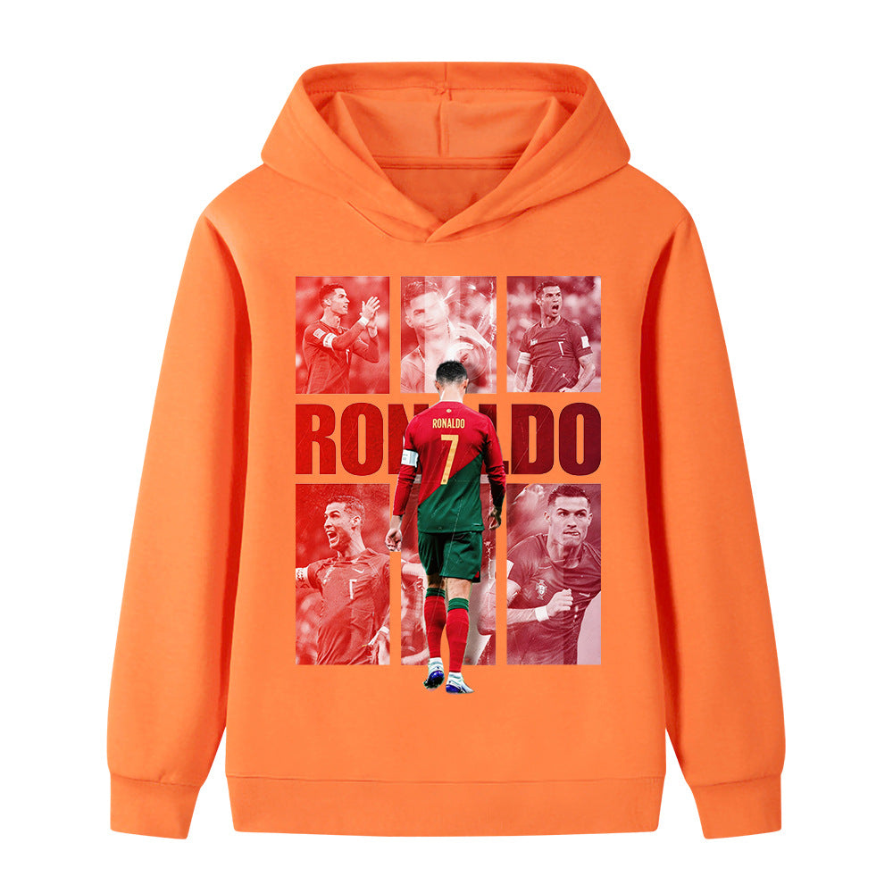 Ronaldo Portugal-stil barnefotballgenser med hette - Flere varianter