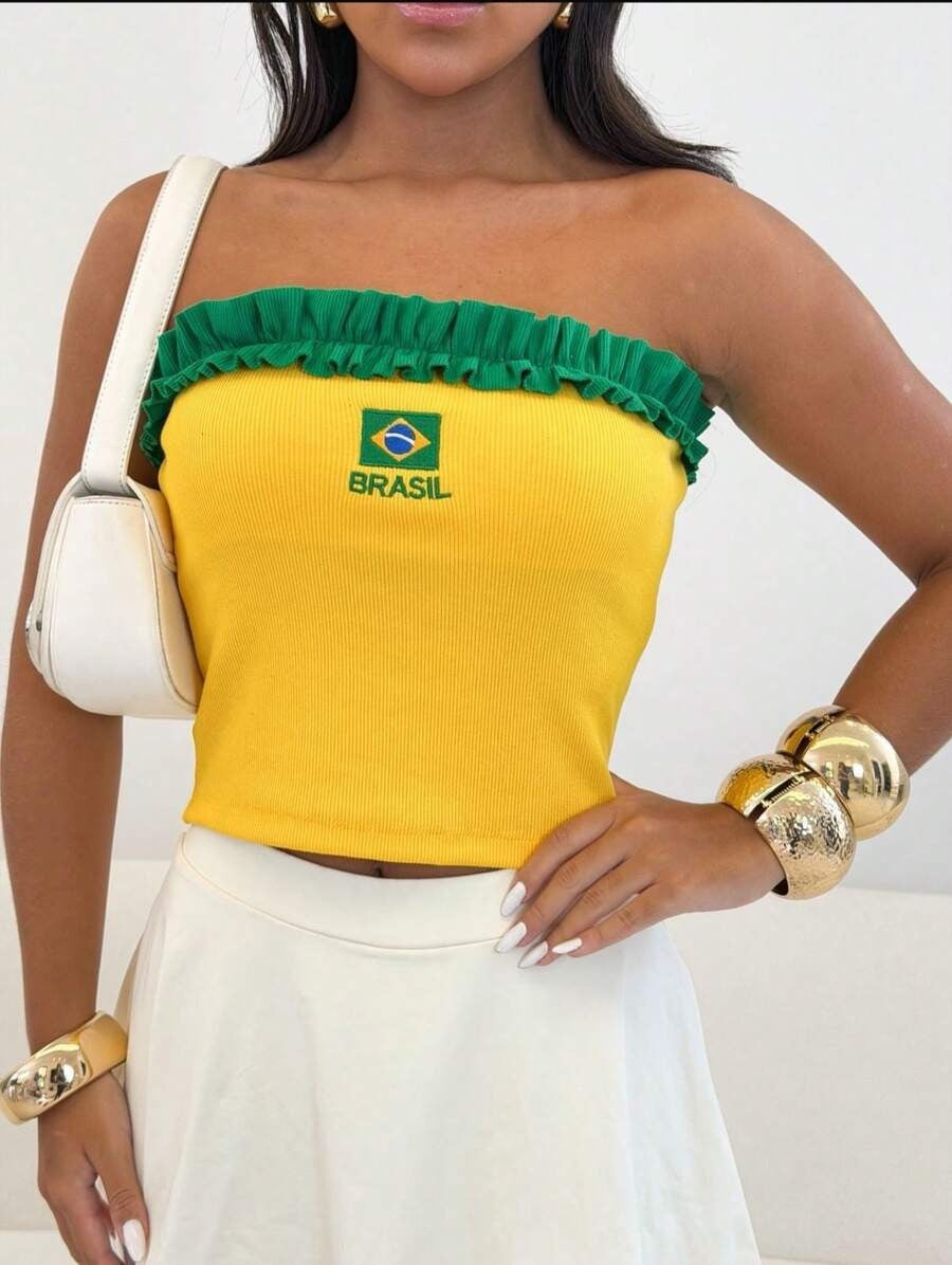 Brazil Summer Strapless Crop Top – Multiple Colors