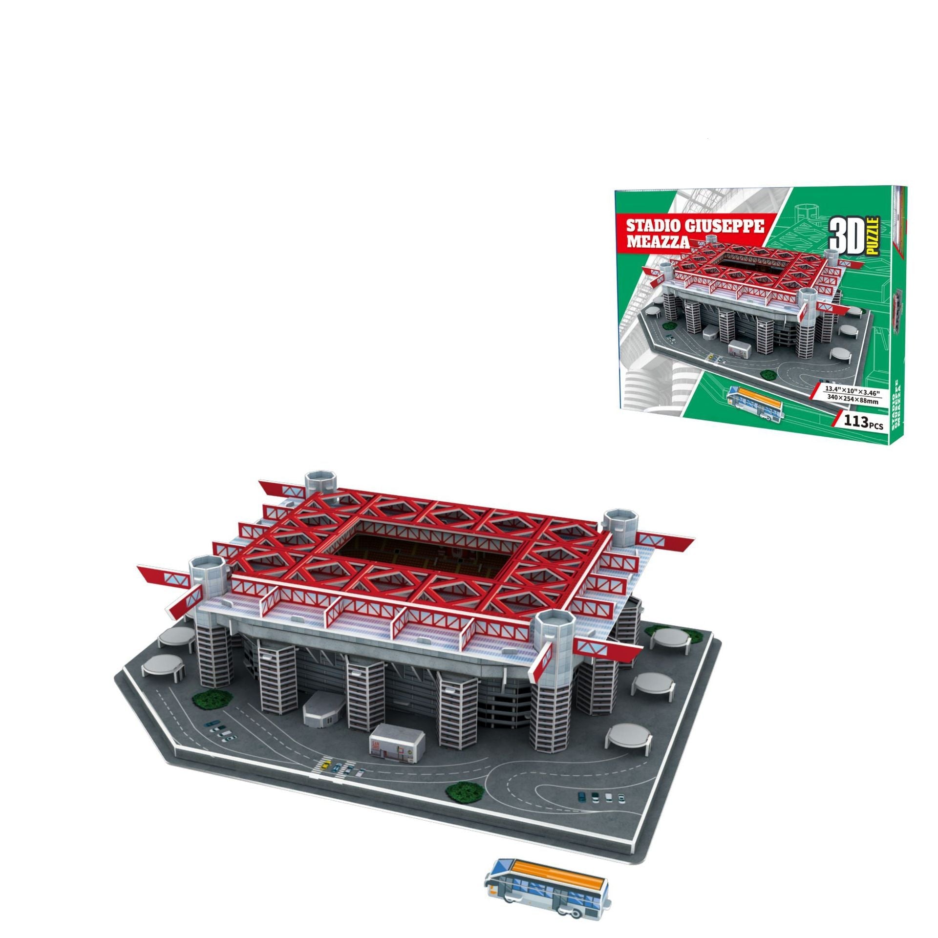 3D-pappersfotbollsarenapusselmodell - San Siro