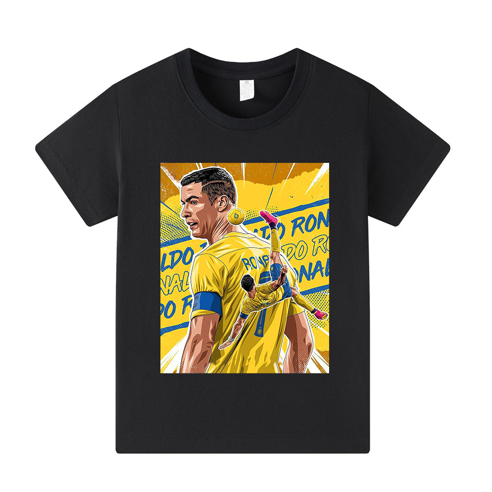 Cristiano Ronaldo Al Nassr Style Kids’ Football T-Shirt - Multiple Variants