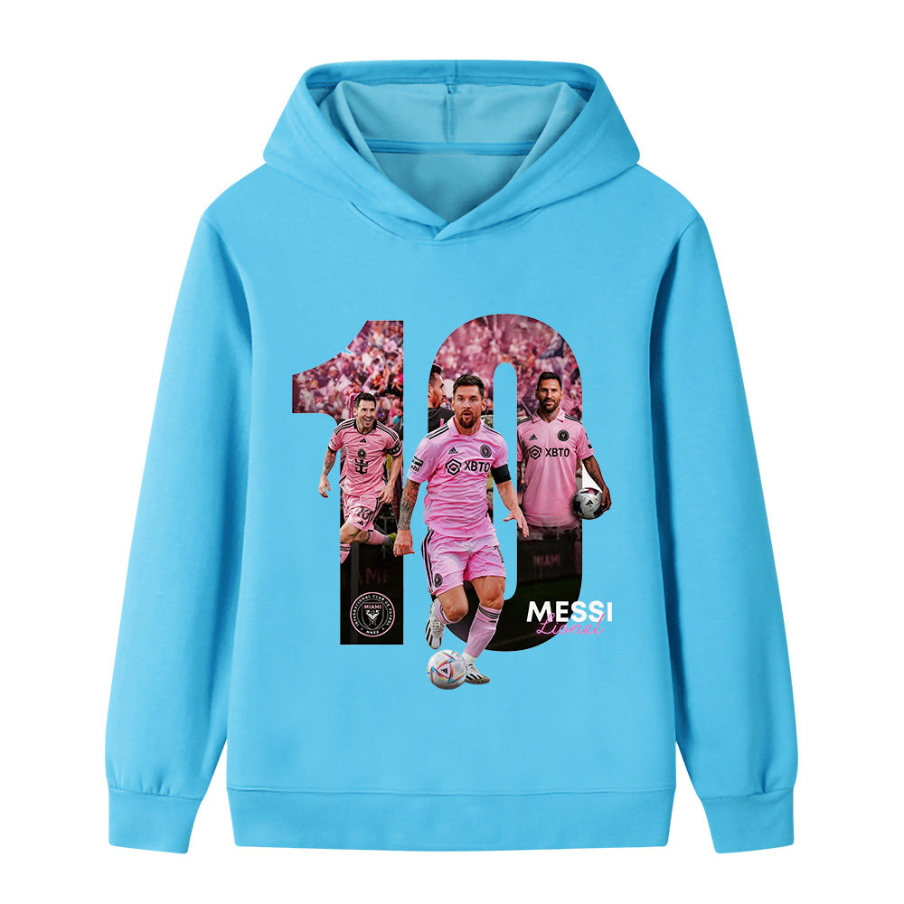 Felpa con cappuccio da calcio per bambini stile Miami di Lionel Messi - Varianti multiple