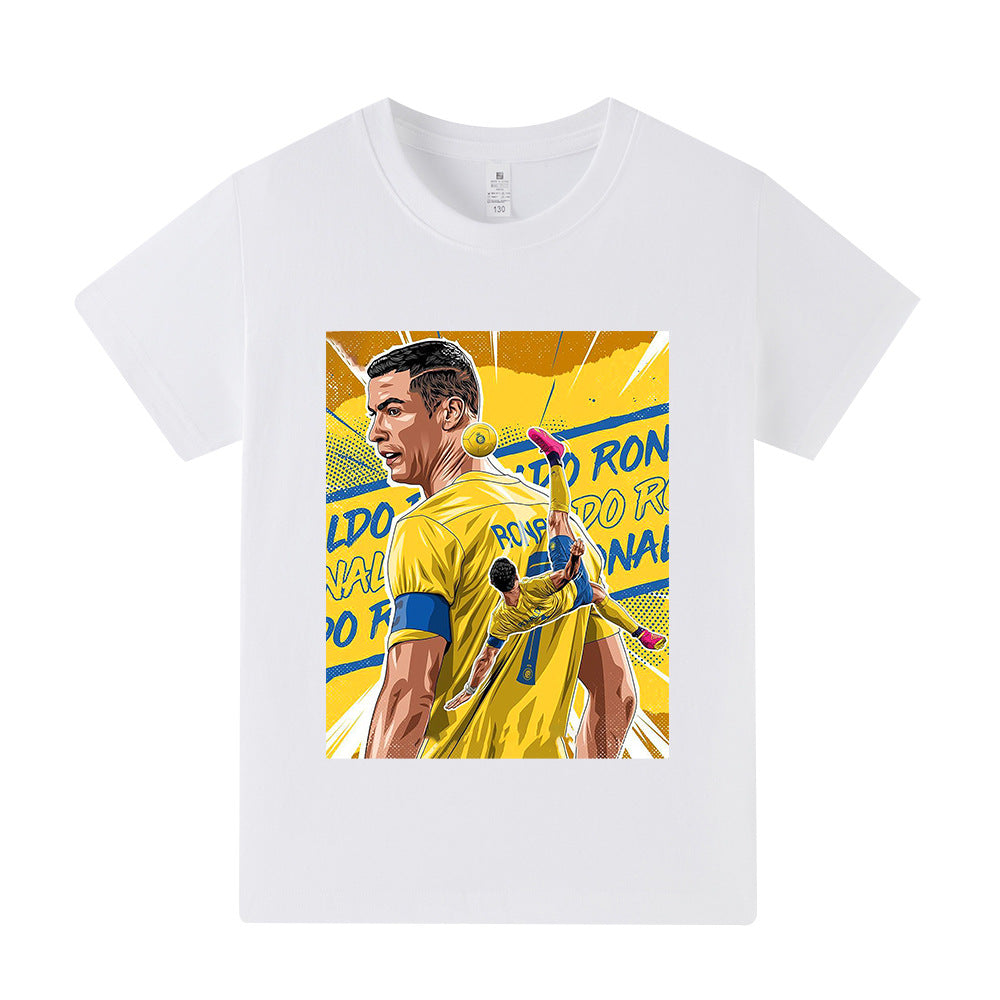 Cristiano Ronaldo Al Nassr Style Kids’ Football T-Shirt - Multiple Variants