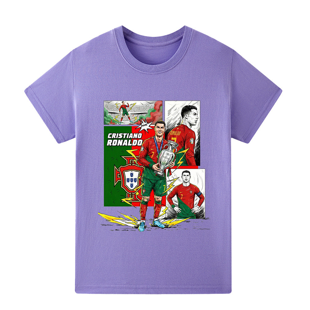 Cristiano Ronaldo Portugal Style Kids’ Football T-Shirt - Multiple Variants