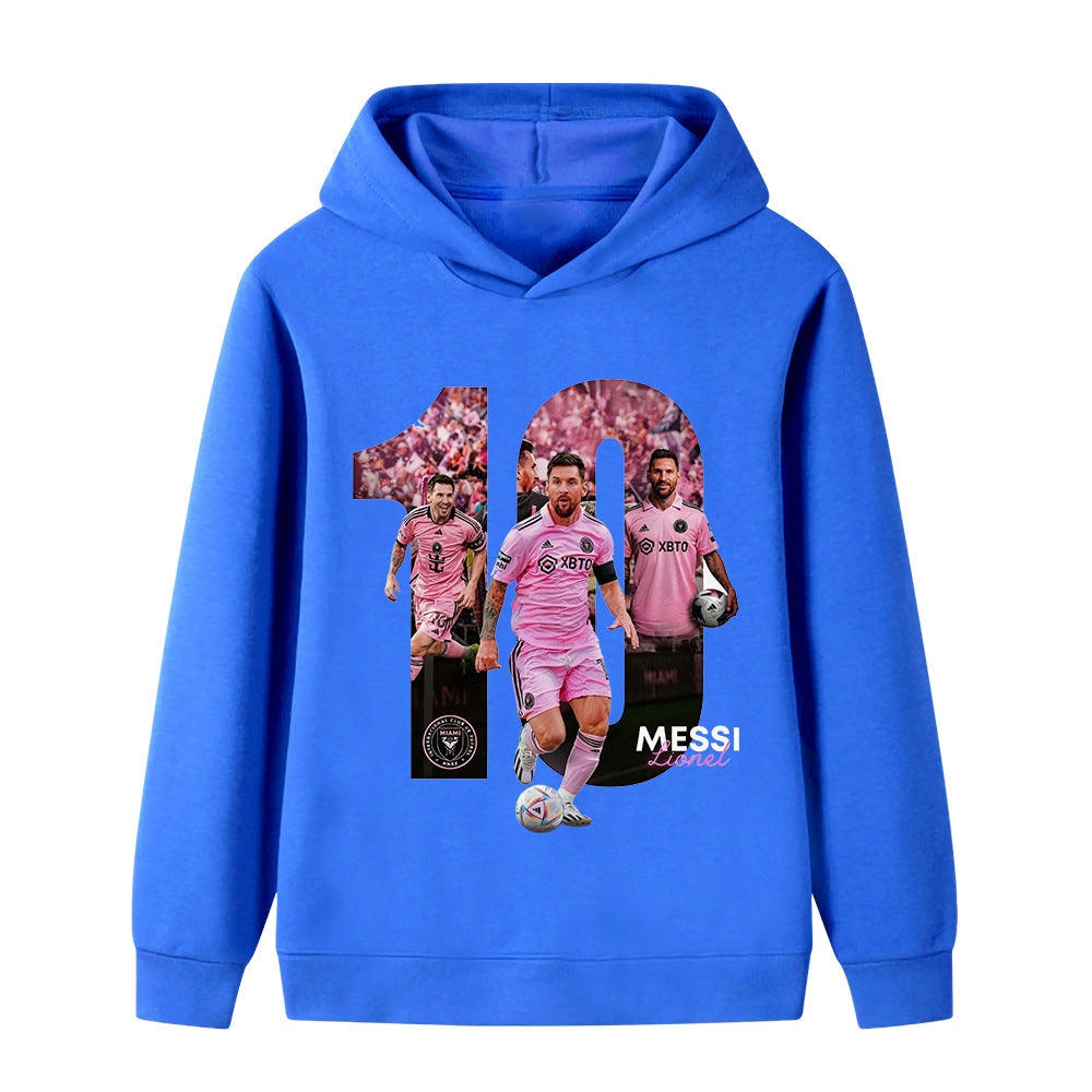 Felpa con cappuccio da calcio per bambini stile Miami di Lionel Messi - Varianti multiple